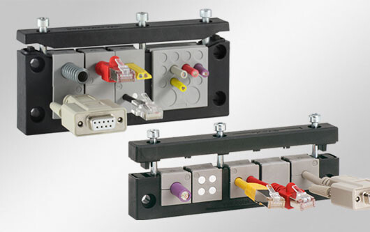 Pasamuros partidos, apropiados para recorte de conectores industriales.